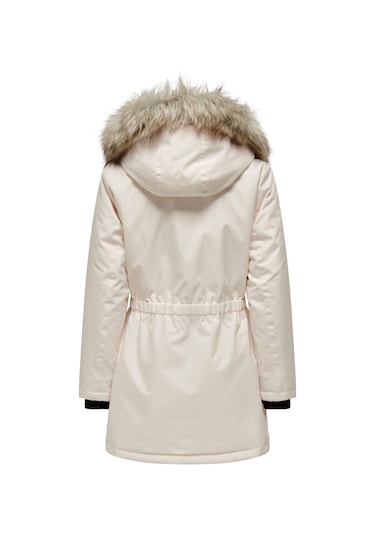 Only Kapüşonlu Ekru Kadın Parka 15304625 001