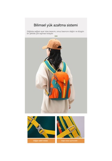 Relaxed Çift Tarzı Sırt Çantası, Eğlence Bisiklet Yürüyüş Sırt Çantası, Büyük Kapasiteli Su Geçirmez Açık Hava Sporları Dağcılık Çantası-turuncu Turuncu