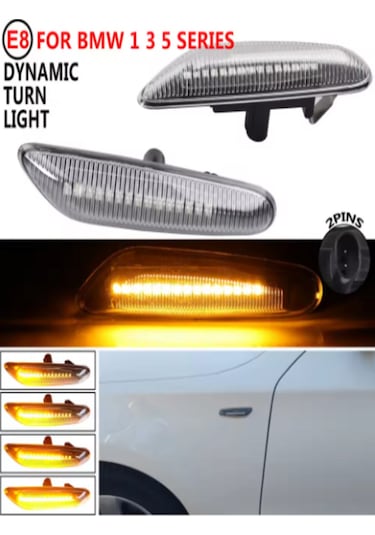 Bmw E90 E87 E60 Kayar Led Çamurluk Sinyalleri Beyaz Cam