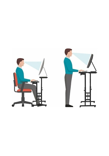 Sekizincicaddedizayn Yükseklik Ayarlı Bilgisayar/Laptop Ve Çalışma Masası -Ceviz 70X60 Ceviz