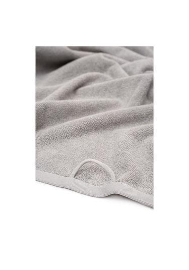 Ecocotton Arven Gri %100 Organik Pamuk Dalga Bordürlü Erkek 2'li Havlu Seti Gri