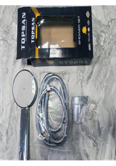 Elduşu Seti Shower Set Elduşu+mafsal+spral Krom - Beyaz