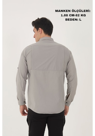 Camp Scoutland Camp376 Outdoor Tactical Rahat Ve Kullanışlı Su İticili Erkek Taktik Gömlek Taş