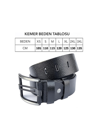 RİCH SMİTH %100 HAKİKİ DERİ ERKEK SPOR SİYAH ÇEBER TOKA KEMER 4 C