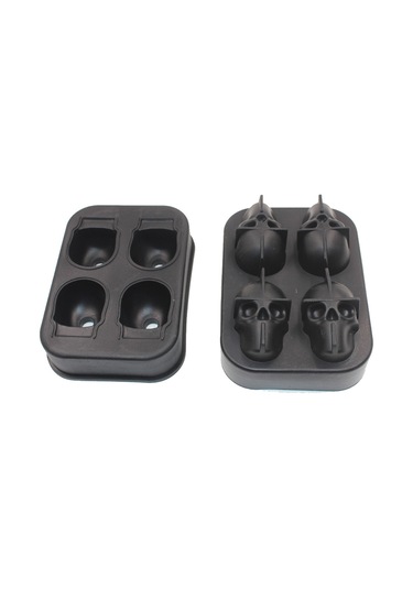 Xiyyadms Gıda Grubu Silikon Kafa Şekilli Buz Kalıbı - 4'lü Eski Tip, Esnek, Temizlenmesi Kolay, Ev/ofis/club Kullanıma Uygun Çok Renkli