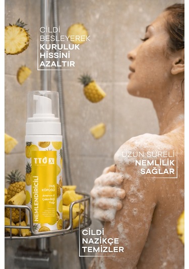 Tto X Nemlendiricili Duş Köpüğü Ananas&Nar Çekirdeği Yağı 200Ml