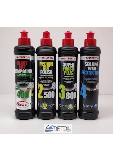 Menzerna Yeşil 400 2500 3800 Sealing Wax Boya Koruma Seti 250 ML N11.2721