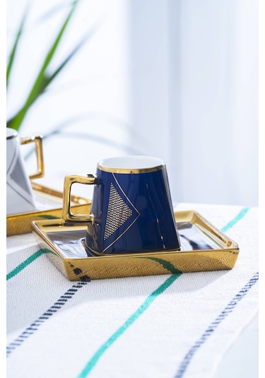 Rosemary 6 Kişilik Kahve Fincan Takımı - 90 Ml Renkli