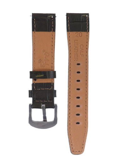 Fro Lw38-43 20 Mm Hakiki Deri Kroko Haki Kordon Siyah Toka