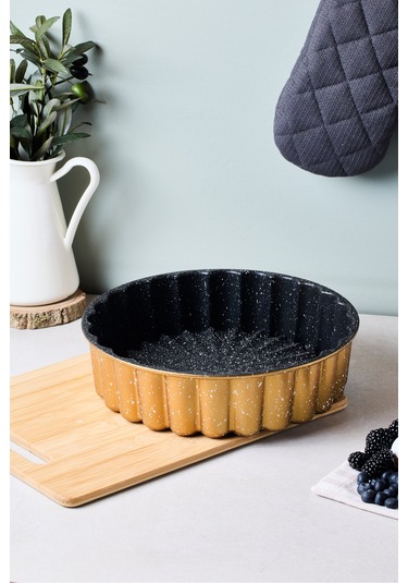 Cake Pro Döküm Papatya Gold Tart Kalıbı 26 Cm Gold