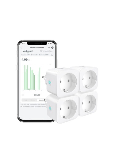 Eıghtree Wi-fi Akıllı Priz 4'lü Paket , Alexa, Google Home Ve Smartthings Uyumlu