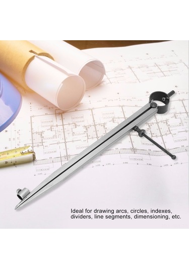 Honmex 75mm Karbon Çelik Yaylı Kompas, Kilitleme Özelliği, Çizim Ve Ölçüm İçin Ahşap/metal İşleri, Kalem Kılıfı İle