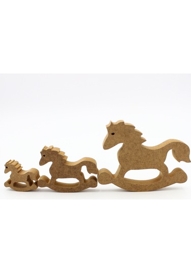 Na Neşeli Ahşap Ahşap Salanan At Figürü 3 Lü Takım 15cm 10cm 6cm Ahşap Boyama Ürünü.boyama Etkinliği.okul Öncesi Model 3lüboyasız