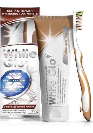 White Glo Çay & Kahve Tüketenlere Özel Beyazlatıcı Diş Macunu 150 G + Diş Fırçası