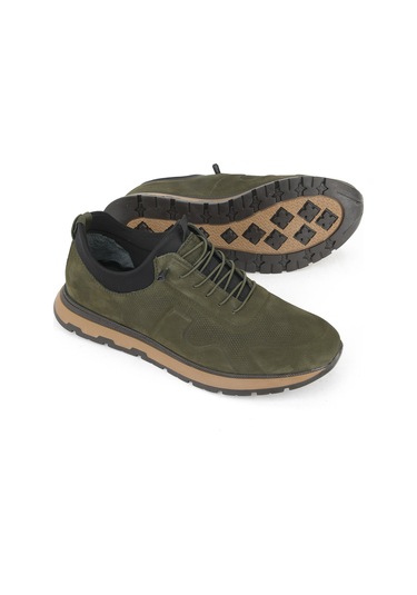 Ziya, Erkek Hakiki Deri Sneaker 1531037z24112 Haki 1531037z24112 610 Haki