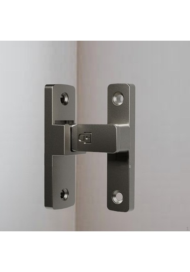 Novahub Gri 90 Derece Kapı Cıvatası Koruyucu Kilit Mandalı Vidalar Ağır Hizmet Tipi Metal Güvenlik Katlanır Gri