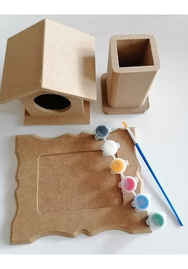 Hşap Boyama Seti 5 Parça Boyanabilir Oyuncak