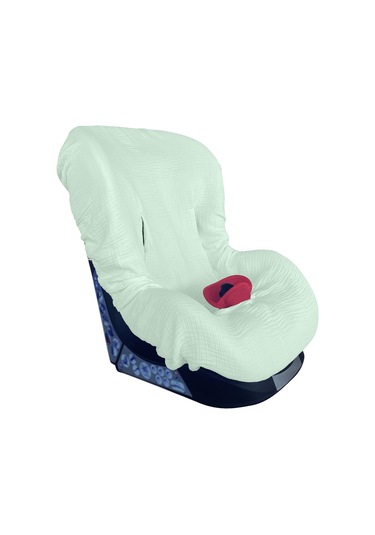 4katlı Müslin Bebek Oto Koltuk Kılıfı Lastikli %100pamuk Mint
