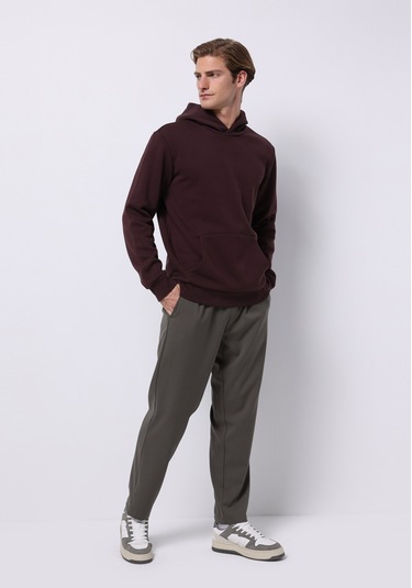 Colins Regular Fit Erkek Bordo Sweatshirt Cl1076340 Q1.v2 Brd Bordo