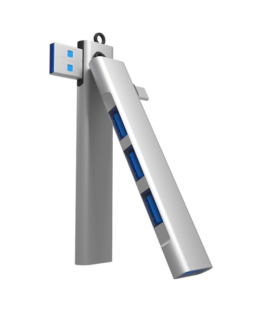 Sones Yan Fişli Kablosuz Yerleştirme İstasyonu 4'ü 1 Arada Çok İşlevli Bilgisayar Kablo Hub'ları, Port: Type-c 3.0 Gümüş