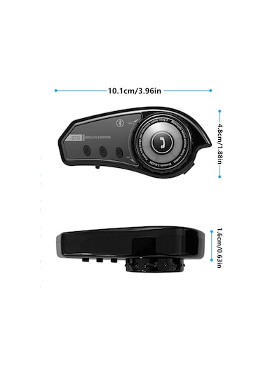 Yifomall Motorsiklet Kask Kulaklığı: Bluetooth 5.0, 800ma Pil, Su Geçirmez, Çok Renkli Işık, Ses Kontrolü