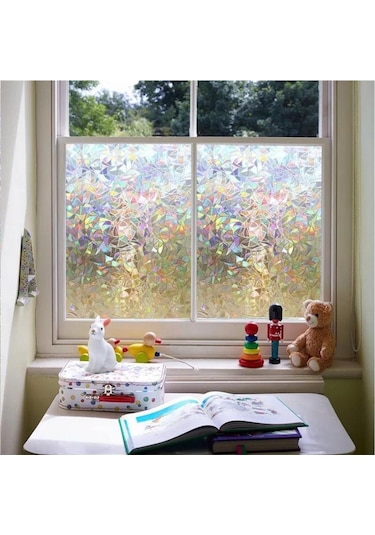 Statik Desenli Cam Folyosu Buzlu Cam Folyo Cam Filmi 3 D. (431361416)