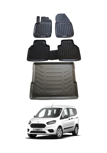 Ford Courier 3d Havuzlu Paspas Bagaj Havuzu 3d Ikili Set