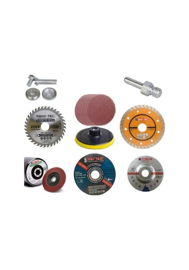 8'li Taşlama Ve Kesme Disk Seti Seramik Ahşap Metal Zımpara