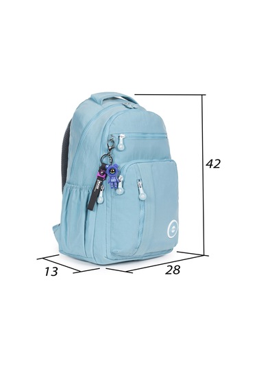Modern Tarzda Su Geçirmez Krınkil Kumaş Okul Sırt Çantası Hafif, Konforlu Ve Fonksiyonel Tasarım - Buz Mavisi Buz Mavisi
