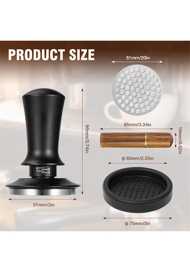 51mm Espresso Tamper Ve Karıştırıcı Seti, Espresso Kahve Tamper Diğer