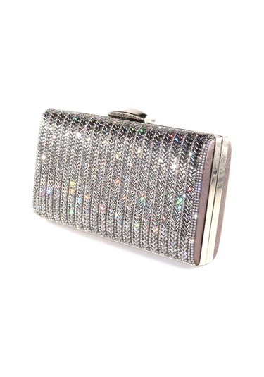 Cam Taşlı Platin Abiye Çanta. Platin Abiye Çanta. Kadın Taşlı Platin Abiye Çanta. Gece çantası