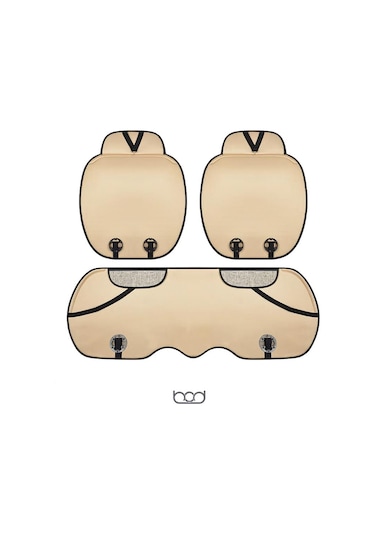 Bod Keten Terletmez Oto Koltuk Minderi Seti Koltuk Koruma Kılıfı Yalı Serisi Ön Arka Set Siyah