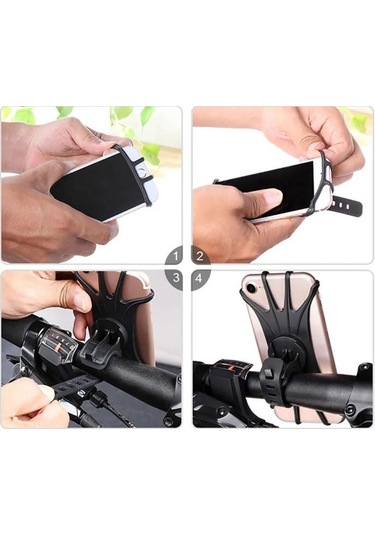 Esnek Silikon Örümcek Bisiklet Telefon Tutucu-186456