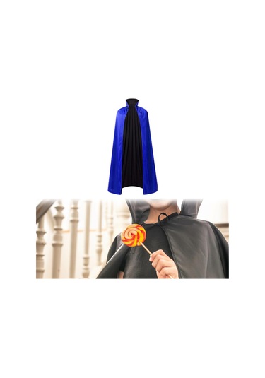 Suntek Cadılar Bayramı Pelerini Cadı Yumuşak Siyah-mavi-75cm