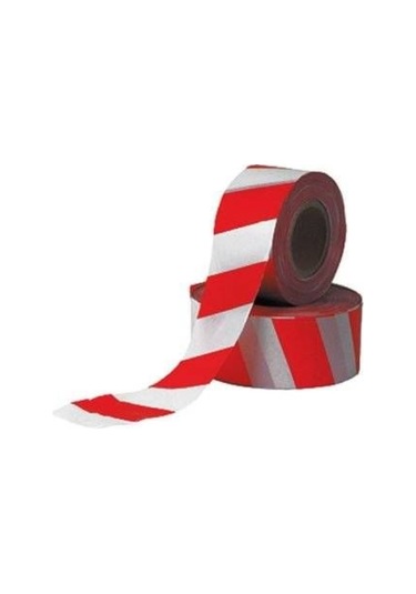 Emniyet Şeridi Kırmızı Beyaz Ikaz Bandı Büyük Boy