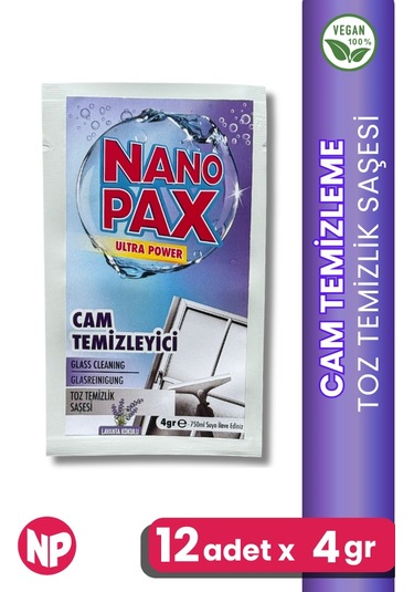 Cam Temizlik Toz Temizlik Saşesi 12 Adet X 4gr