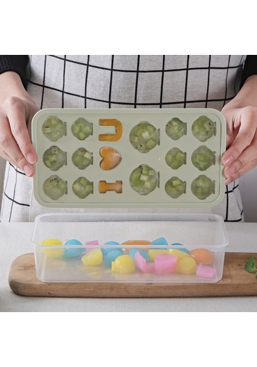 Yaratıcı Dıy Ev Dondurma Kalıbı Buz Kafes Penguen Şekli Ev Yapımı Buz Küpleri Kapaklı Buz Kutusu Pembe Pembe