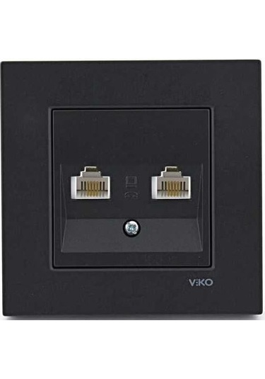 Viko Novella Siyah Data-Nümeris Priz Çerçeveli