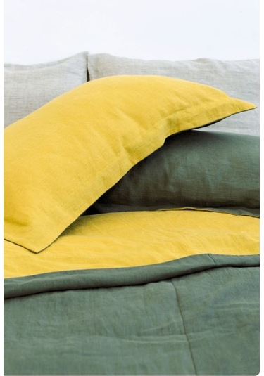 Oksit Sarı-yeşil % 100%100 Pamuklu Yıkamalı Vintage Çift Kişilik Nevresim Takımı, 200 X 220 Çok Renkli