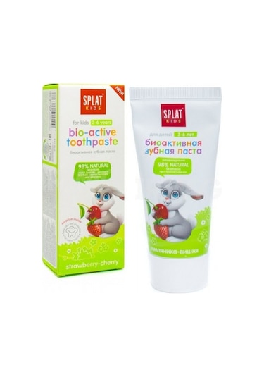 Splat Kids Wild Çilek-Kiraz Aromalı 2-6 Yaş Doğal Diş Macunu 50 ML