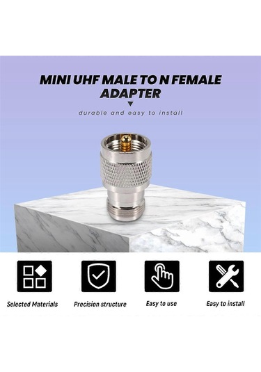 Uhf Erkek Pl259 - N Dişi M/f Düz Koaksiyel Adaptör
