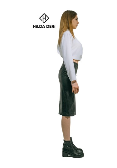 Clara Hakiki Kuzu Derisi Siyah Kalem Etek 001