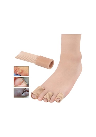 Sones 3 Adet Ayak Parmakları Yastık Tüpü Kılıfı Kesilebilir Silikon Jel Ayak Pedi Küçük 15 Cm