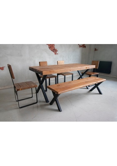 Deryawood Deryawood Dogal Agaç Mutfak Masası