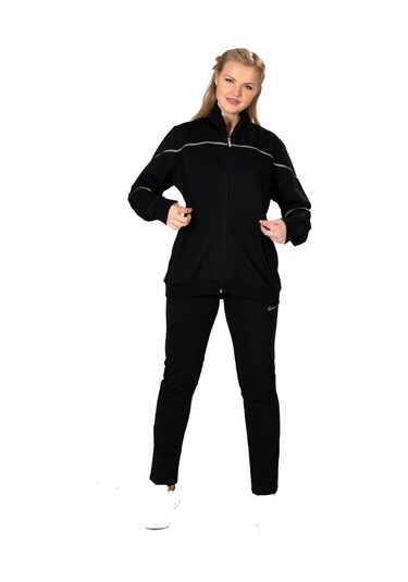 Fantasy Kadın Fermuarlı Büyük Beden Lacivert Eşofman Takım 201802