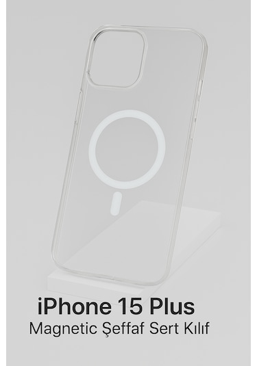 C.power Magsafe Şeffaf Sert Kılıf İphone 15,15pro,15pro Max ,plus Uyumlu, Darbeye Dayanıklı Pc Malzeme Şeffaf