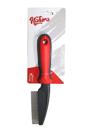 Natura Kedi Köpek Pire Ve Bit Tarağı Mk335 - İnce Dişli, Ergonomik