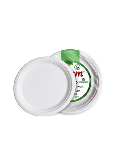 Kafem Ekolojik Karton Tabak 26 cm 25 li X 5 Paket