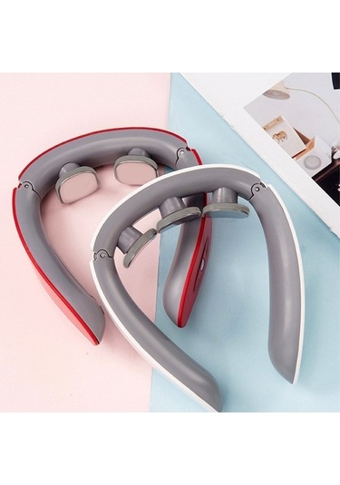 Maoyaya Beyaz Boyun Masaj Aleti, Elektrikli Kablosuz Isıtmalı Servikal Vertebra Rahatlatan Masaj Makinesi Çok Renkli