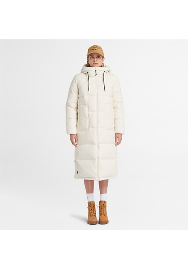 Timberland Recycled Down Long Puffer Jacket Kadın Ceket Tb0a6hg9v041 Beyaz